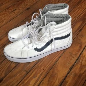 Vans Sk8 HI Leather White/ stripes
